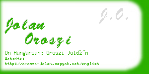 jolan oroszi business card